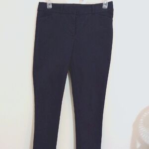 Loft Navy Blue Pants NWOT Marisa Skinny 4 Pockets/Belt Loops Size 6